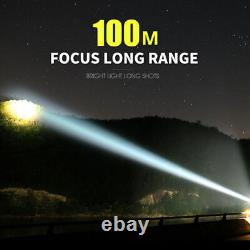 10 Pack 1200000LM Zoomable Police Tactical Torch Lamp LED Flashlight+Batt+Char