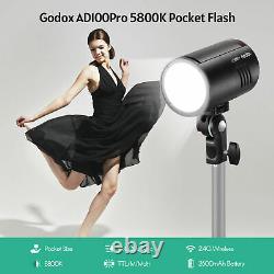 100W Godox TTL Outdoor Pocket Flash Photo Studio Camera Strobe Light Battery KIT