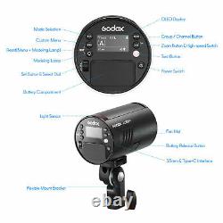 100W Godox TTL Outdoor Pocket Flash Photo Studio Camera Strobe Light Battery KIT