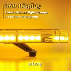 12/24v 1200mm 120cm 1.2m 48'' LED Recovery Amber Light Bar Flashing Beacon UK