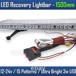 12/24v 5ft LED Beacon Bar Light Amber Recovery Warning Strobe 150cm 1500mm 1.5m
