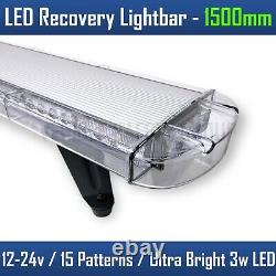 12/24v 5ft LED Beacon Bar Light Amber Recovery Warning Strobe 150cm 1500mm 1.5m