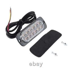 12 LED Amber Truck Car Emergency Beacon Warning Hazard Flash Strobe Light Bar