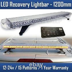 1200MM 1.2m 48 Van Truck LED Amber Light Bar Beacon Hazard Recovery Lightbar