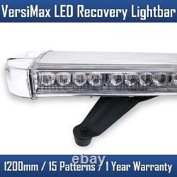1200MM 1.2m 48 Van Truck LED Amber Light Bar Beacon Hazard Recovery Lightbar
