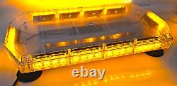 12v 24v Volt Amber 40 LED Flashing Beacon Strobe Light Bar Truck Van Recovery