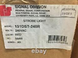 131DST-240R Signal Warning Light, Double Flash Strobe Tube, 240V AC, NEW