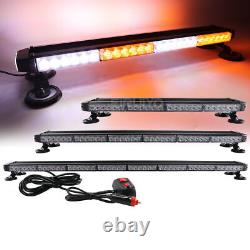 14-49 Car LED Hazard Beacon Strobe Traffic Warning Flash Light Bar Amber+White