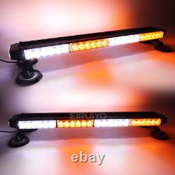 14-49 Car LED Hazard Beacon Strobe Traffic Warning Flash Light Bar Amber+White