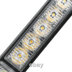 15 21 26.5 LED Emergency Strobe Flash Warning Light Bar Magnetic Amber
