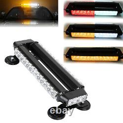 1630 LED 9 Flash Emergency Traffic Advisor Double Side Amber Warning Light Bar`