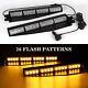 2 In 1 Amber 32 Led Interior Windshield Sunvisor Hazard Dash Strobe Light Bar