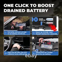 24000mAh USB Car Jump Starter Pack Booster Battery Charger Power Bank 3000A UK