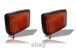 24v Amber Lens Flashing Strobe LED Lights Recovery Truck Breakdown Lorry Lamps