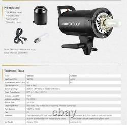 2Godox SK300II 300W 2.4G Flash Strobe+Xpro-N For Nikon+ Softbox Light Stand Kit