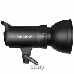 2Godox SKII SK300II 600W 2.4G Flash Strobe +95cm softboxes+2m light stands