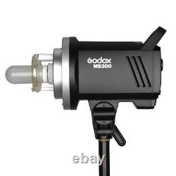 2Pcs Godox MS300 600W Strobe Light Compact Studio Bowens Mount Flash Kit
