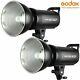 2x Godox Sk400ii 400w 2.4g Studio Flash Light Bowens Mount + Standard Reflector