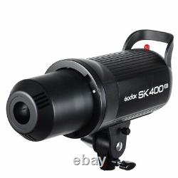 2x Godox SK400II 400W Studio Flash Light + 120cm Grid Softbox + 2m Light Stand