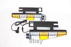 32 LED Car Truck Visor Light Bar Windshield Dash Emergency Strobe Lights 12V 24V