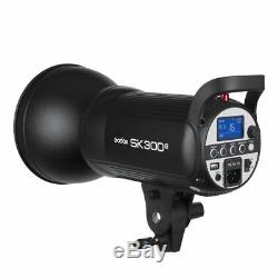 3Godox SK300II Studio Strobe Flash Light Head +Trigger+Softbox +Light Stand Kit