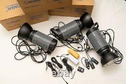 3x Neewer S-400N Studio Strobes with triggers and accessories 1200w (3x400w)