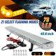 45.6 Inch Emergency Flashing Lamp Bar 78 Led Amber Car Strobe Light Warning +