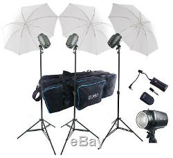 450W Strobe Flash 3PCS Kit Monolight Photography Lighting Photo Studio Carry Bag