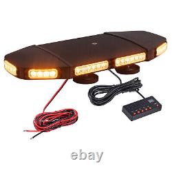 48 LED Amber Recovery Light Bar Flashing Beacon Truck Light Strobes Lamp 12/24V