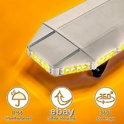48 LED High Intensity Emergency Light Bar Roof Top Strobe Light Bar YellowithAmbe