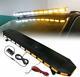 48 Roof Top Emergency Light Bar Warning Amber White Led Tow Truck Vehicle Black