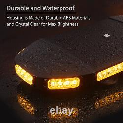 48LED Amber Car Roof Recovery Bar Emergency Warning Strobe Light Flashing Beacon