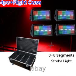 4pc+Case/1000W RGB Strobe light DJ Disco Stage Light Flash Effect for Party Show