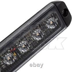 4x UNIVERSAL 120MM AMBER LED LIGHT BARS VAN ROOF RECOVERY TRUCK FLASH STROBE KIT