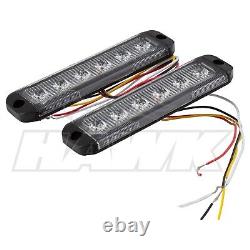 4x UNIVERSAL 120MM AMBER LED LIGHT BARS VAN ROOF RECOVERY TRUCK FLASH STROBE KIT