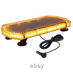 56 LED Car Roof Recovery Warning Light Bar Amber Strobe Flashing Magnetic Beacon