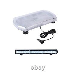 56 LED Flashing Beacon Warning Strobe Light Recovery Bar + 144W LED Work Light