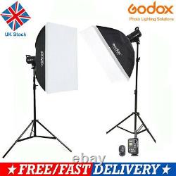 600WGodox 2x SK300II 300w 2.4 Studio Strobe Flash Light Head Trigger Softbox UK