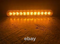 7.5 12 LED Car Truck Emergency Beacon Warning Flash Strobe Light Amber Lamp Bar