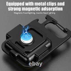 800LM Mini COB LED Flashlight Portable Work Light Rechargeable Pocket Keychains