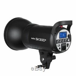 900W 3 Godox SK300II Studio Strobe Flash Light Head +Trigger+Grid Softbox Kit