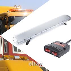 96 LED 12-24V Amber Recovery Strobe Light Flashing Light Bar Beacon Car 1310mm