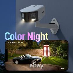 ANNKE 4K Color PoE CCTV IP Camera 2-Way Talk 180° View H. 265+ AI Human Detection