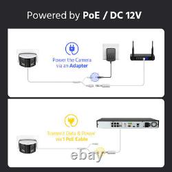 ANNKE 6MP Colorvu Two Way Talk PoE CCTV IP Camera 180° View Audio Warn Security