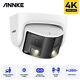 Annke 8mp Color 2-way Audio Poe Cctv Ip Camera 180° View 4k Security Dual Lens