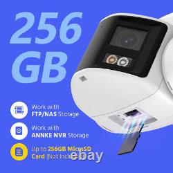 ANNKE 8MP Color 2-Way Talk PoE CCTV IP Camera 180° View Person Vehicle Detection