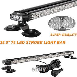 ASPL 38.5 78 LED Strobe Light Bar Double Side Flashing High Intensity Emergency
