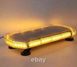 Amber Flashing Beacon Recovery Warning Strobe Light Bar 12V LED Car Truck Roof