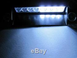 Car 8-LED Xenon White Police Strobe Flash Light Dash Emergency Flashing Light