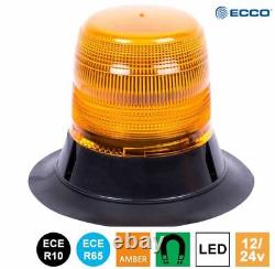 ECCO 400 12V/24V Magnetic R65 LED Amber Flashing Strobe Recovery Beacon